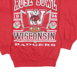 TULTEX Mens Red Rose Bowl Wisconsin Crew Neck M College Sports Sweatshirt