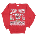 TULTEX Mens Red Rose Bowl Wisconsin Crew Neck M College Sports Sweatshirt