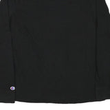 CHAMPION Mens Black Long Sleeve Crew Neck Cotton Blend T-Shirt L
