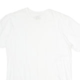 CALVIN KLEIN Mens White Classic T-Shirt L Short Sleeve Crew Neck Plain Cotton