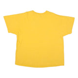 MAJESTIC Mens Yellow Oakland Athletics Graphic T-Shirt 2XL Short Sleeve Crew