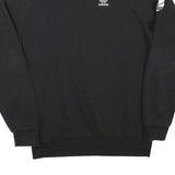 ADIDAS Mens Black Crew Neck XS Cotton Blend Sweatshirt Three Stripes Logo