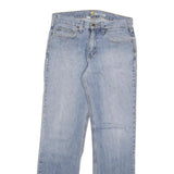 CARHARTT Mens Relaxed Straight Blue Denim Cotton Blend Light W32 L34 Zip Jeans
