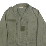 PIKO Mens Green Cotton Button Jacket S Military Casual Lightweight