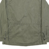 PIKO Mens Green Cotton Button Jacket S Military Casual Lightweight