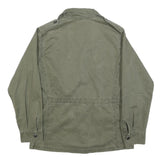 PIKO Mens Green Cotton Button Jacket S Military Casual Lightweight