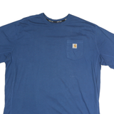 CARHARTT Mens Blue Pocket T-Shirt XL Short Sleeve Crew Neck Cotton Casual