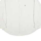 RALPH LAUREN POLO JEANS COMPANY Mens White Cotton Blend Shirt L Casual Long