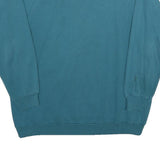 HANES Mens Blue Crew Neck L Sweatshirt Plain Cotton Blend Comfortable Casual