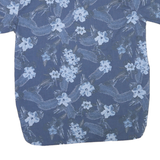 LEVI'S Mens Blue Floral Cotton Blend Shirt XL Casual Summer Button Pocket