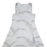 WHISTLES Womens White & Grey Patterned Sleeveless A-Line Viscose Dress UK 10