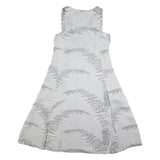 WHISTLES Womens White & Grey Patterned Sleeveless A-Line Viscose Dress UK 10