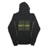 CHAMPION Mens Black Natty Labs Cotton Blend Pullover Hoodie L Hooded Sweatshirt