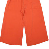 ELISABETTA FRANCHI Womens Orange Woven Polyester Blend Relaxed Wide-Leg Trousers