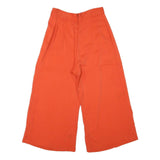 ELISABETTA FRANCHI Womens Orange Woven Polyester Blend Relaxed Wide-Leg Trousers
