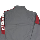 Mens Grey & Burgundy Plain Polyester Blend Zip Jacket XL Lightweight Water