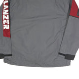 Mens Grey & Burgundy Plain Polyester Blend Zip Jacket XL Lightweight Water