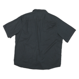 WRANGLER Mens Black Short Sleeve Cotton Blend Shirt XL Casual Button Pocket