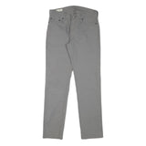 LEVI'S Mens Grey Slim Zip Cotton Blend Trousers W30 L30 Stylish Casual Classic
