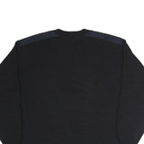 WHITE SAILS Mens Black Cotton Plain Crew Neck Sweater Jumper XL Casual Comfort