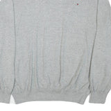 TOMMY HILFIGER Mens Grey Plain Crew Neck Basic Knit 2XL Cotton Blend Jumper