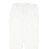 LEVI'S Womens Cotton Blend White Regular Fit Straight Leg Trousers W33 L31