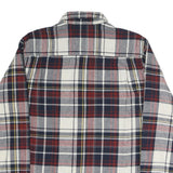 WEATHERPROOF Mens Red Navy & White Checked Shirt M Cotton Blend Casual Long