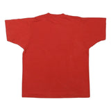 THE BEST Mens Red Italia Graphic T-Shirt XL Short Sleeve Crew Neck Cotton Blend