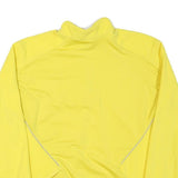 NIKE Mens Yellow Zip Up Jacket L Polyester Blend Plain Sport Activewear