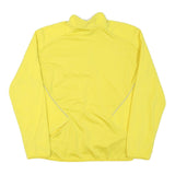 NIKE Mens Yellow Zip Up Jacket L Polyester Blend Plain Sport Activewear