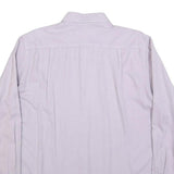 JAEGER Mens White Plain Shirt L Classic Long Sleeve Button Collar Cotton Blend