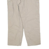CARHARTT Mens Cotton Blend Beige Loose Straight Trousers W44 L32 Casual Workwear