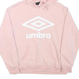 UMBRO Womens Pink Hoodie S Cotton Blend Pullover Casual Sports Sweatshirt