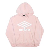 UMBRO Womens Pink Hoodie S Cotton Blend Pullover Casual Sports Sweatshirt