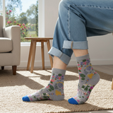 Anyfootwear 5 Pairs Grey Size 5-9 Fashion Sock High-Quality Office Sports Business Long Sock Cotton Solid Colors Skateboard Knitted Casual