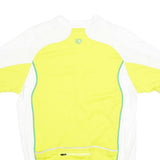 PEARL IZUMI Mens Yellow & White Cycling Jersey L Short Sleeve Crew Neck Zip