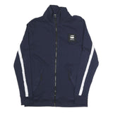 G-STAR Mens Blue Navy Raw Jacket M Cotton Blend Zip Trackwear Sportswear
