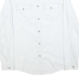 CLOCKHOUSE Womens White Shirt S Cotton Blend Button Long Sleeve Casual