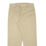NAUTICA Mens Cotton Blend Beige Regular Fit Straight Leg Trousers W34 L28 Casual