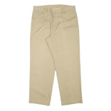 NAUTICA Mens Cotton Blend Beige Regular Fit Straight Leg Trousers W34 L28 Casual