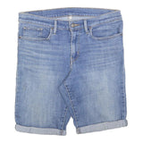 LEVI'S Womens Blue Denim Casual Shorts M W30 Rolled Hem Classic Fit