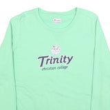 CHAMPION Womens Green Trinity Christian College Crew Neck XL Cotton Blend