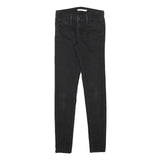 LEVI'S Womens Slim Black Denim Slim Skinny Jeans W25 L29 Stylish Cotton Blend