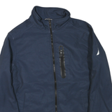 NAUTICA Mens Blue Zip Jacket M Polyester Blend Plain Lightweight Casual