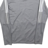 ADIDAS Mens Grey Basketball Track Jacket S Polyester Blend Zip Casual Sportswear