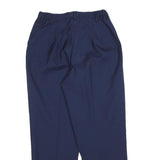 GOODWILL Womens Wool Blend Navy Regular Fit Straight Trousers W26 L27