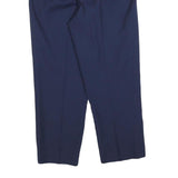 GOODWILL Womens Wool Blend Navy Regular Fit Straight Trousers W26 L27