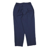 GOODWILL Womens Wool Blend Navy Regular Fit Straight Trousers W26 L27