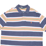 POLO RALPH LAUREN Mens Blue & Yellow Striped Short Sleeve Polo Shirt XL