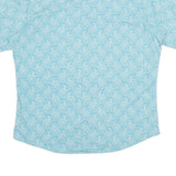 WRANGLER Mens Light Blue Paisley Cotton Shirt L Summer Casual Short Sleeve
